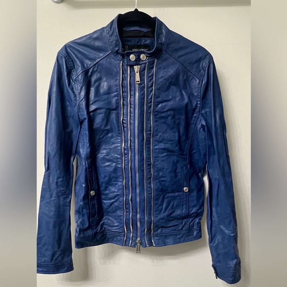 DSQUARED2 leather jacket for man, used only twice. As new.